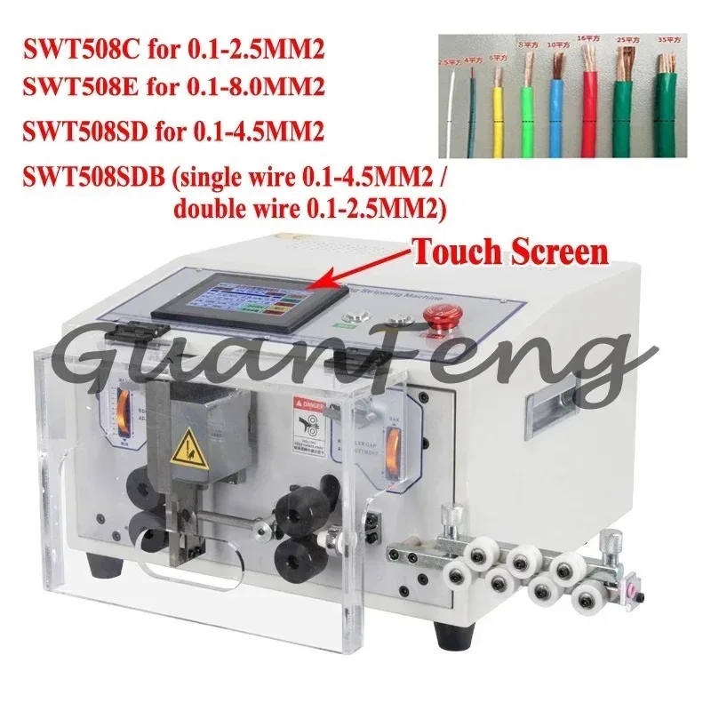 Fully Automatic Touch Screen Stripping Machine,suitable for 0.1-8.0mm ²wire Harness Automatic Adjustment Cable Stripping Machine