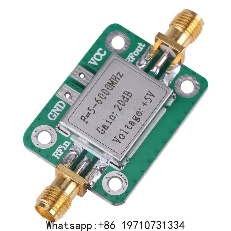 

5-6000MHz Power Amplifier 5-6000MHz Gain 20dB Broadband RF VHF UHF Power Amplifier Module Broadband Power Amplifier