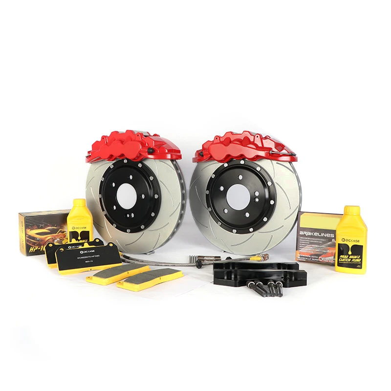 For Top Quality 6 Pistons Big Brake Kits 8520 Brake Caliper Disc Rotors Slot Line Pads For Bmw M3 M4 M5