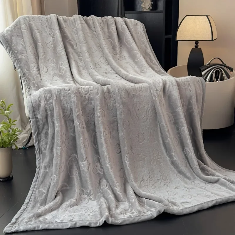 2025-new-solid-color-blanket-flannel-winter-nap-blanket-piled-thickened-coral-fleece-casual-blanket