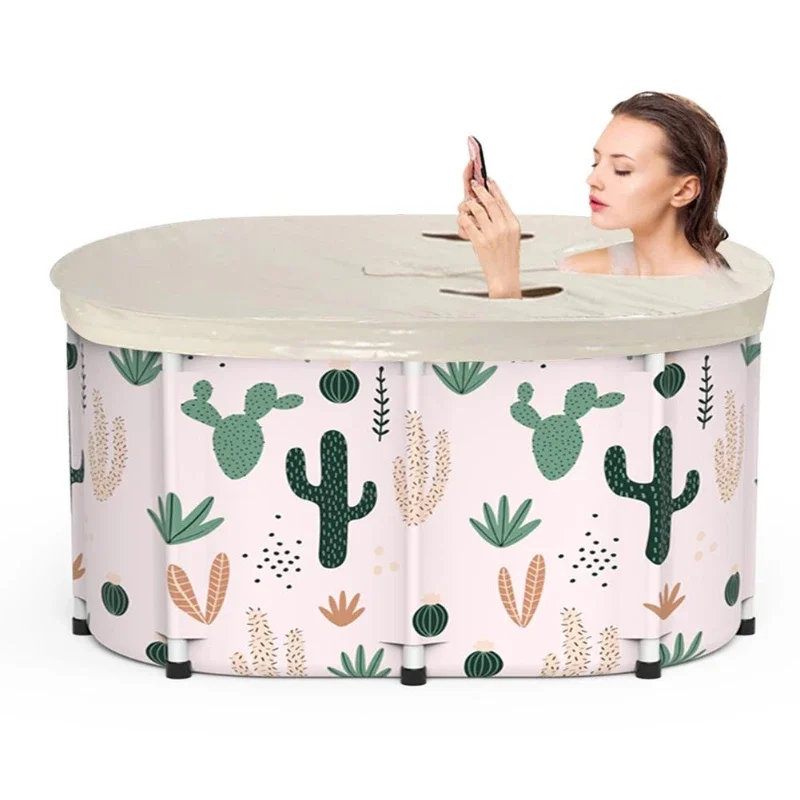 Sauna Adult Folding Bathtub Portable Thickening Tub PVC Bath Bucket Adult Children Swimming Pool