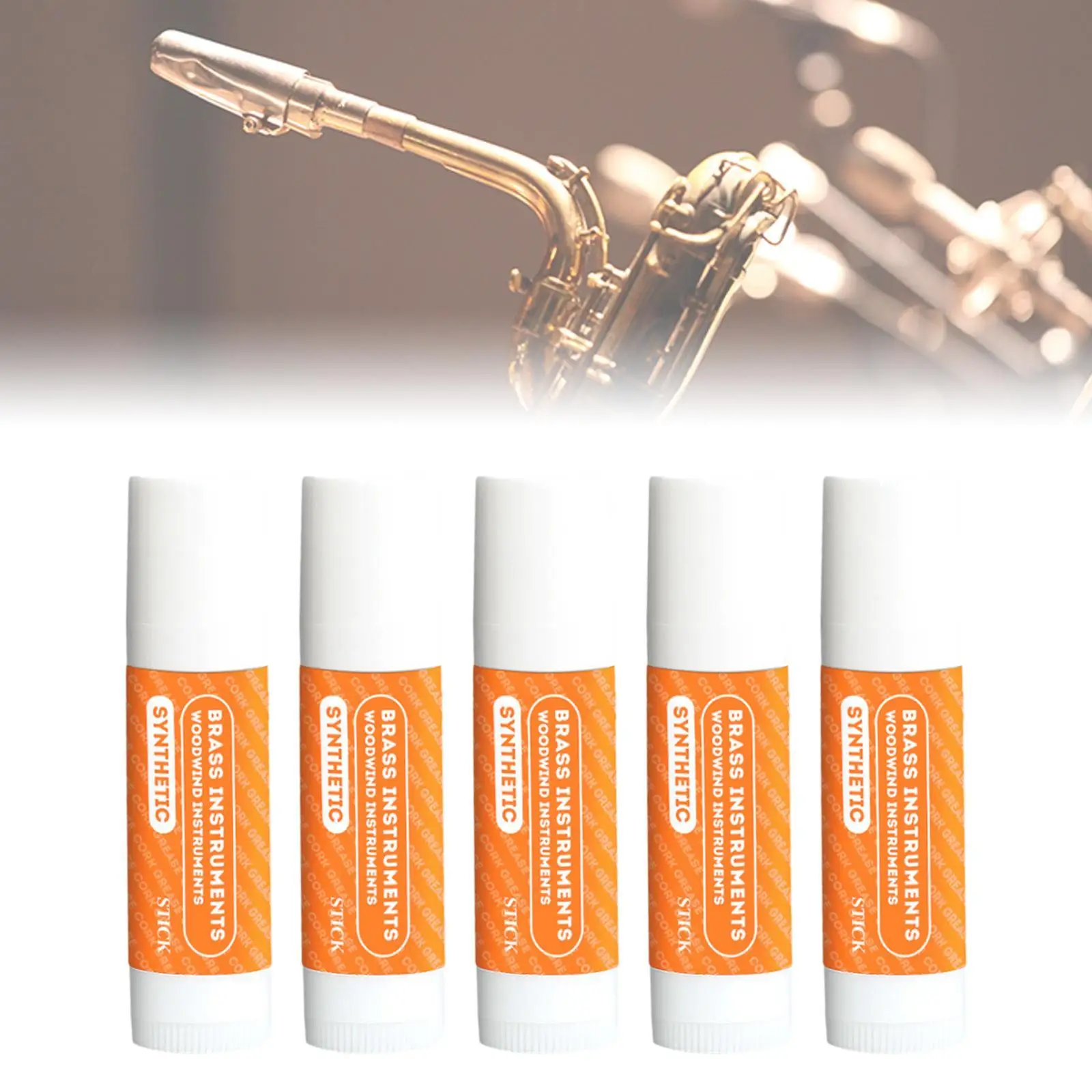 5 Piezas de Grasa para Corcho de Saxofón, Mantenimiento Portátil para Instrumentos Musicales, Flautas, Oboes, Flautas Altas, Fagotes, Instrumentos de Viento Madera y Trompetas