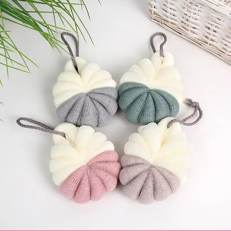 Two-color Splicing Bath Flower Bathing Artifact Hanging Soft Skin-friendly Foaming Bath Ball