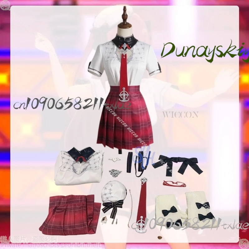 أزياء VTuber Houshou Marine Youtuber Hololive المثيرة للفتيات والنساء أزياء تنكرية لحفلات أعياد الميلاد JK Y2K Punk Jirai Kei Halloween