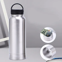 720ml Detachable Double-layer Hidden Safe Box Stainless Steel Space Kettle Outdoor Car Sports Thermos 304 Water Kettle