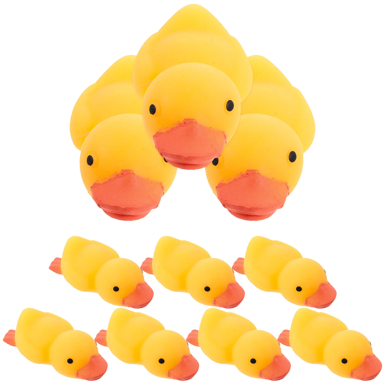 

10 Pcs Little Duck Pinch Fun Anger Relief Toys Novelty Squeeze Fidget Stretchy Kids Rush Stress Funny Cute Squishy Tpr Child