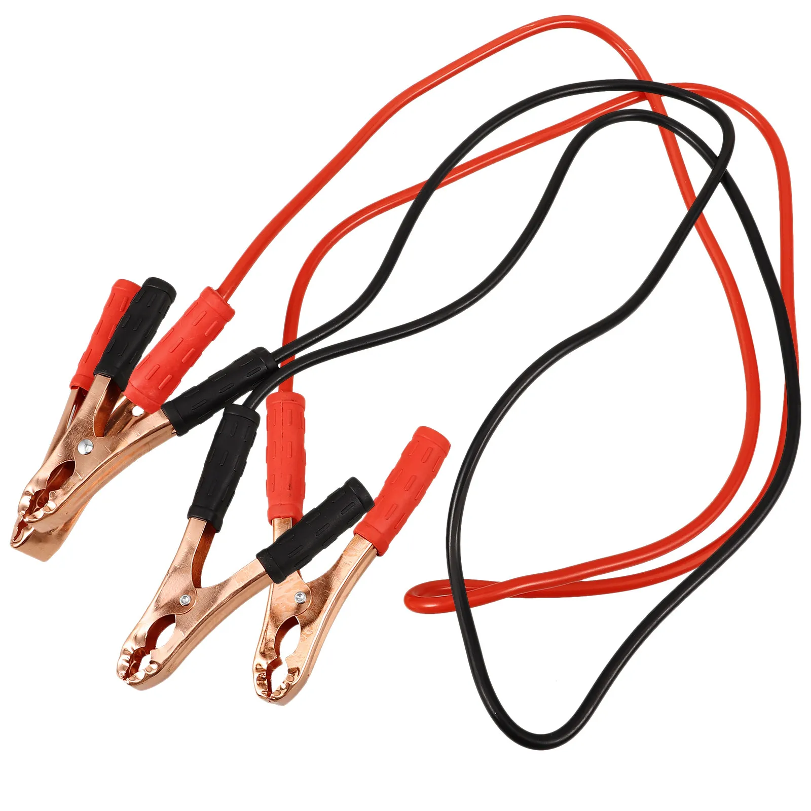 

2Pcs Automotive Jumper Cables with Heavy Duty Alligator Clips Copper Core Rubber Insulated for Car Emergency