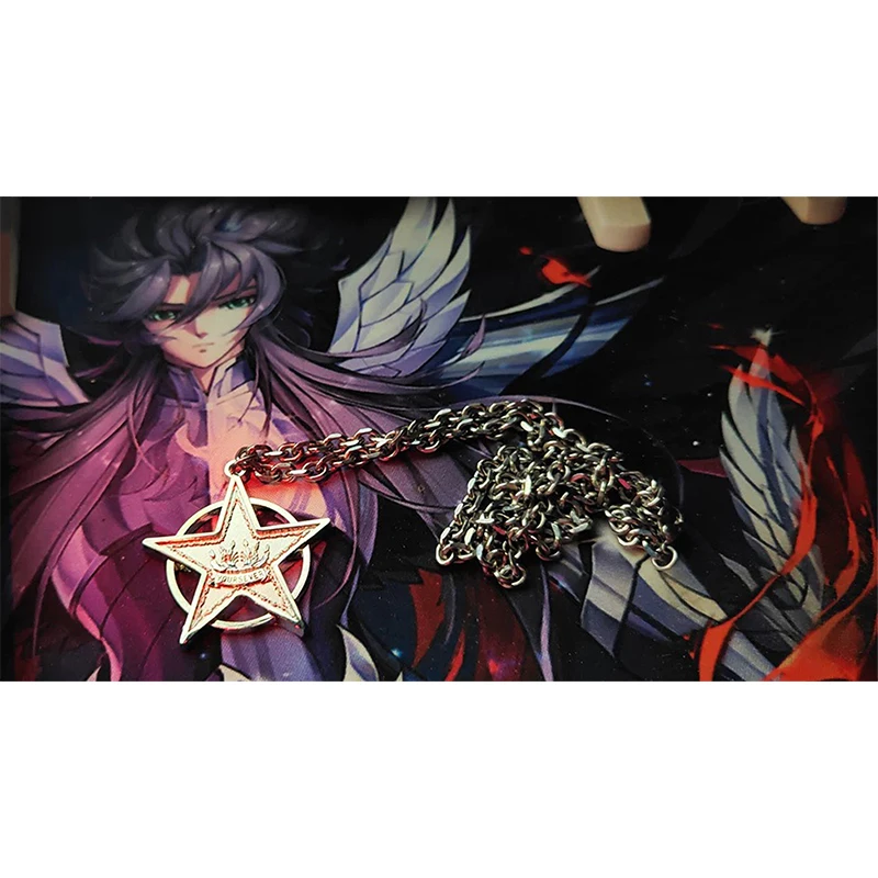 Saint Seiya Myth Cloth 5-Star Pendant Necklace COS Hades God of Underworld Knights of Zodiac Action Figure Peripheral Toys Gift