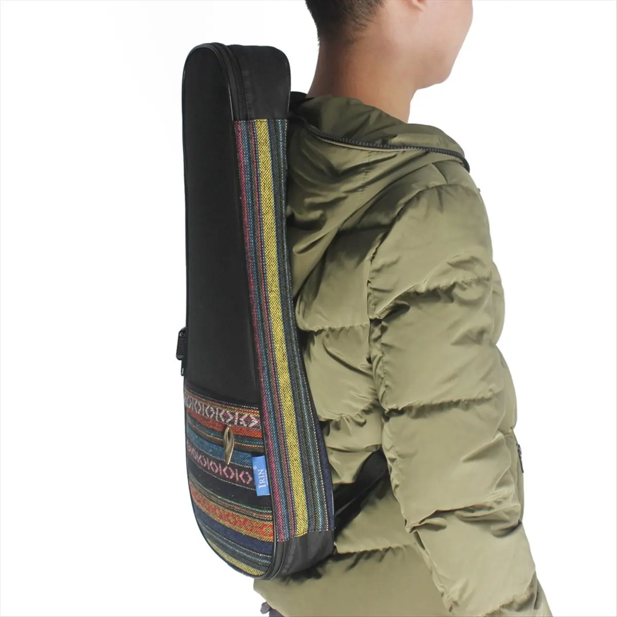 A61P IRIN 23 Inch Ukulele Bag Waterproof Oxford Cloth Adjustable Strap Durable Guitar Handbag for String Instruments