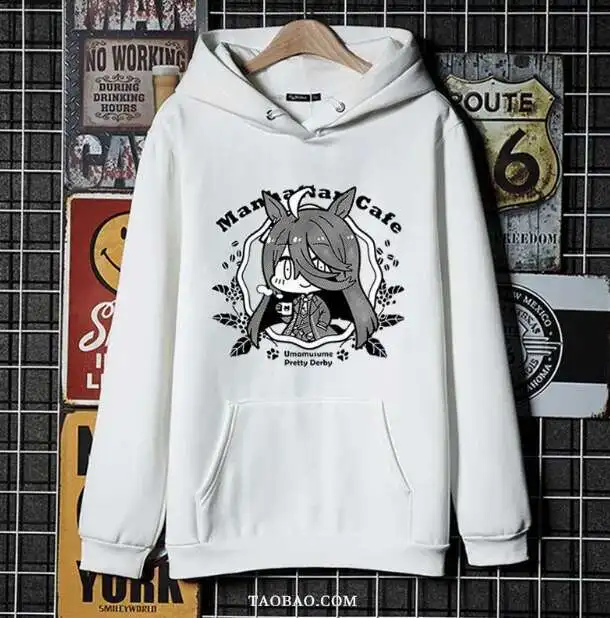 

Anime Umamusume: Pretty Derby Manhattan Cafe Hooded Hoodie Cosplay Autumn Winter Men Women Coat Loose Jacket Tops anime