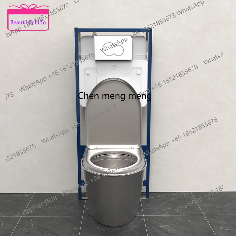 

YL Hidden water tank wall-mounted toilet 304 stainless steel embedded stainless steel toilet
