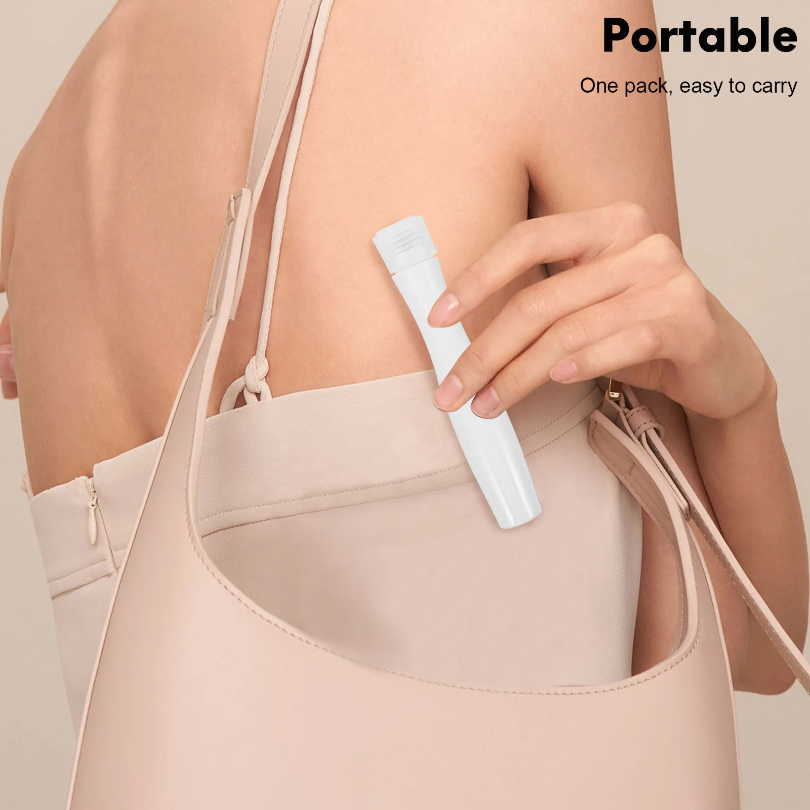 Garrafa de aroma vazia compacta, 5 peças 15ml material pp grosso sem vazamento fácil recarga multiuso roll-on perfume sub-garrafa