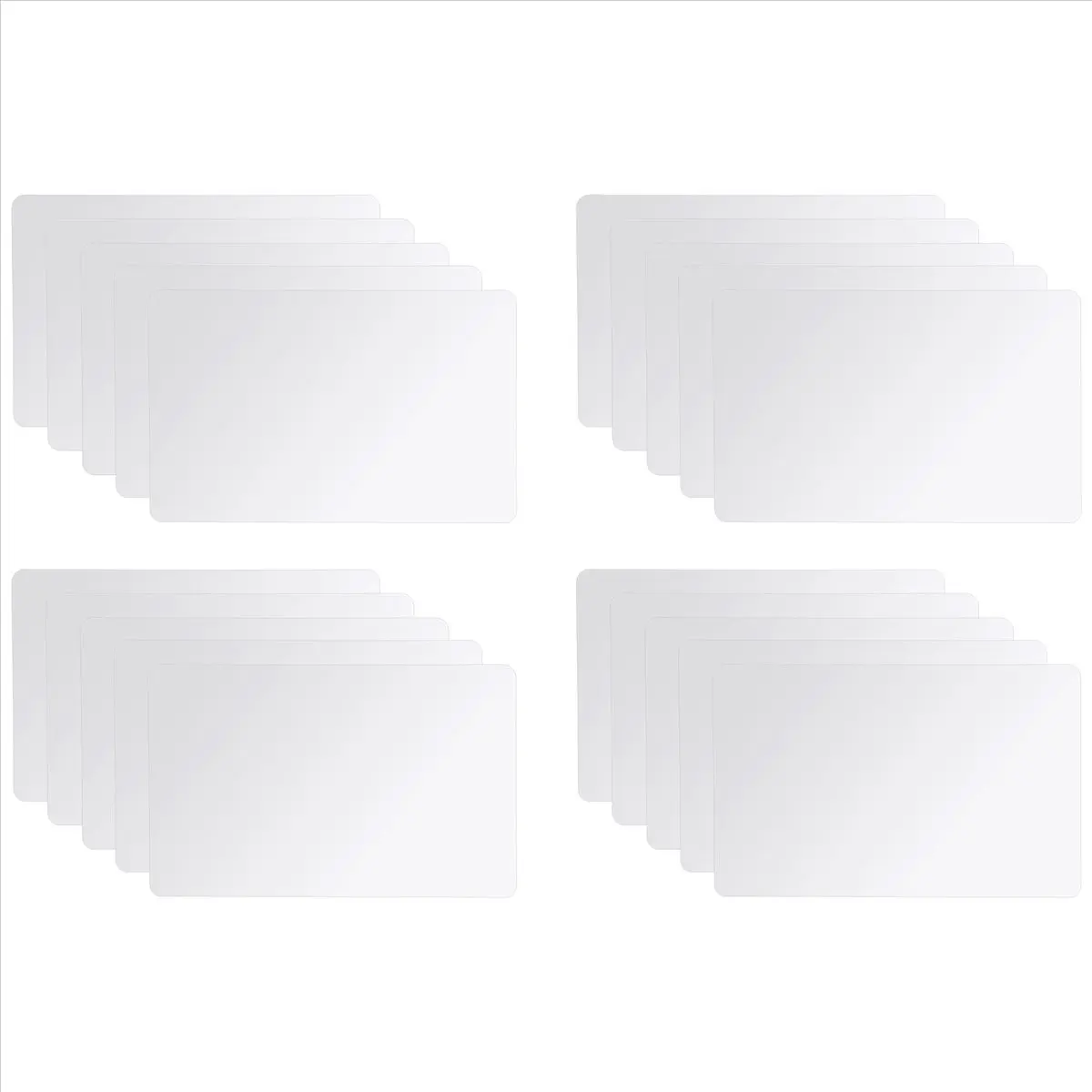 AT42 20Pcs NFC Cards White Blank for NTAG215 PVC Tags Waterpoof 504Bytes Chip Sticker