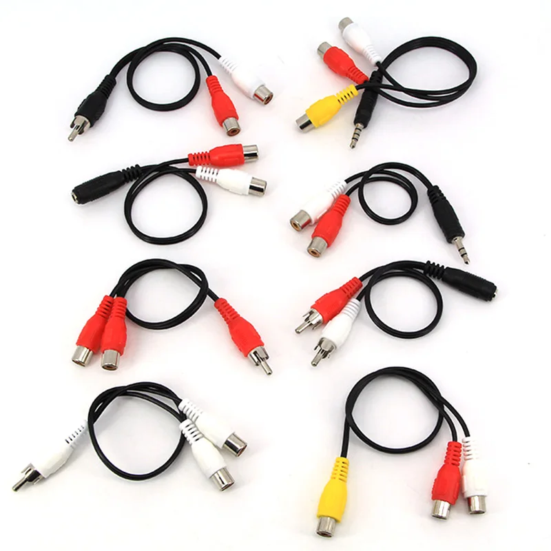 3 Pole 4 Pole 3.5mm Male female stereo to 2 RCA Male Female to Cable 2RCA male female Stereo extend Audio Video Red White cord W