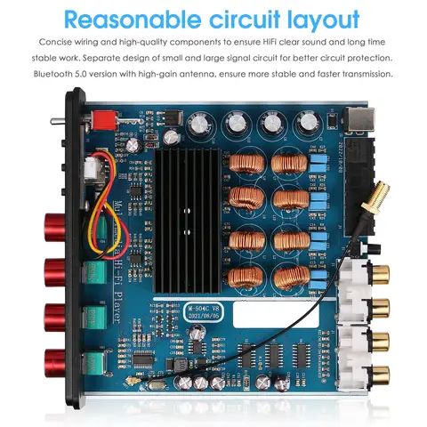 8 best sales एम्पलीफायर ब्लूटूथ - №7