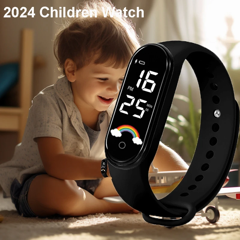 

Waterproof Sports Watch for Kids Boys Girls Outdoor Silicone Strap Electronic Watches Children Students LED Digital Wristwatches