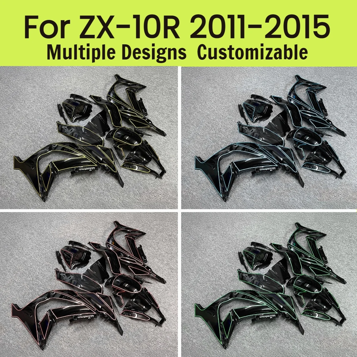 

For Kawasaki ZX 10R 2011-2015 Motorcycle Spare Parts Fairing Kit ZX10R 11-15 Aftermarket Cover Fairings