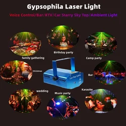 Mini Laser Light 09 Series Voice Controlled Self-Propelled Strobe Laser Stage Light Can Be Used For Bar KTV Disco Family Party