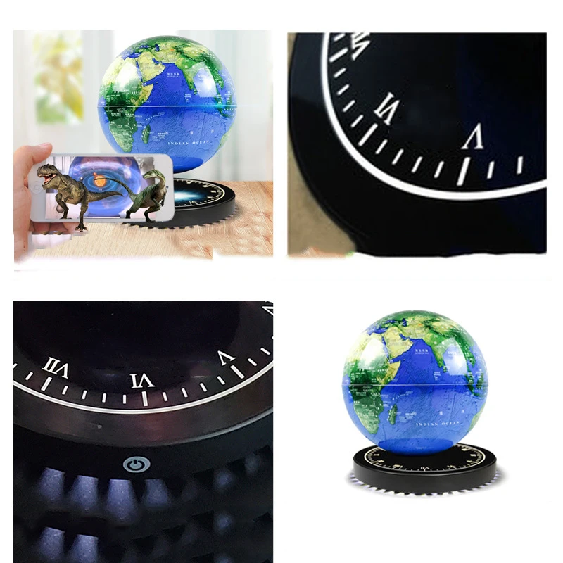 Magnetic levitation globe 3D stereoscopic luminous rotation night light black technology desktop decoration gift birthday gift