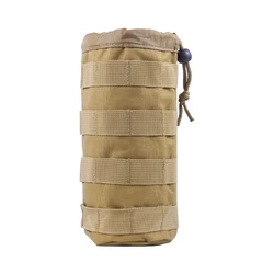 600D Hunting Bags Small Water Bottle Bag Multi Function Outdoor Adjustable Drawstring Molle External System Khaki