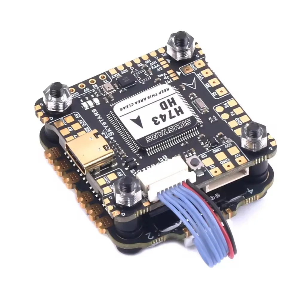 Factory New SKYSTARS H743 HD Flight Controller H7 X8 With OSD & KO60 60A Blheli32 4IN1 ESC Stack for FPV Racing