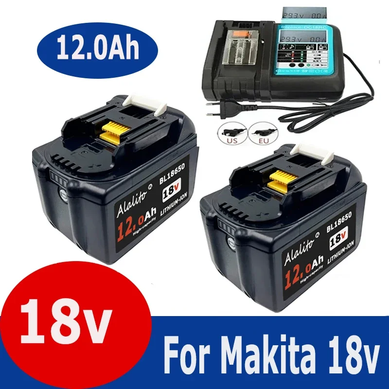 

100% BL1860 Rechargeable Battery 18V 12000mAh Lithium ion for Makita 18v Battery BL1840 BL1850 BL1830 BL1860B LXT 400