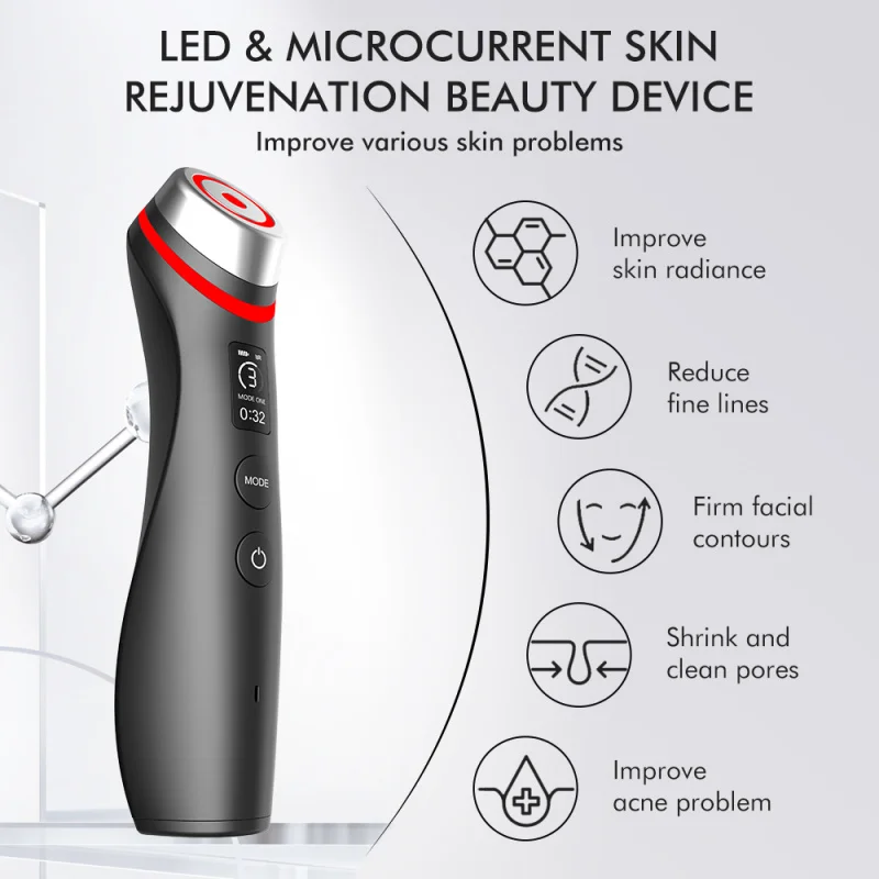 6 in 1 Skincare Beauty Device Handheld LED Facial Eye Lifting  Massager