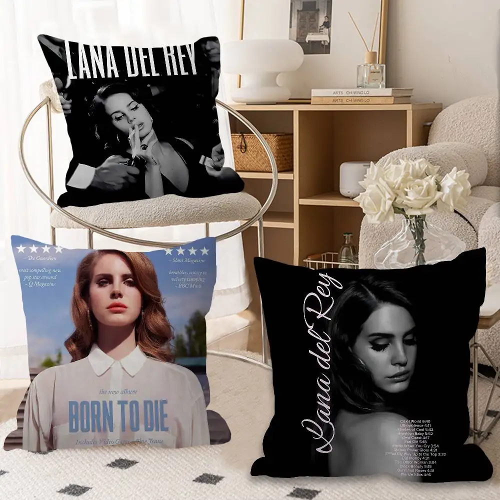 Lana Del Rey Hot Music Album Maple Design Cushion Cover Happy Autumn Harvest Decor Holiday Decorati Pillow Cover