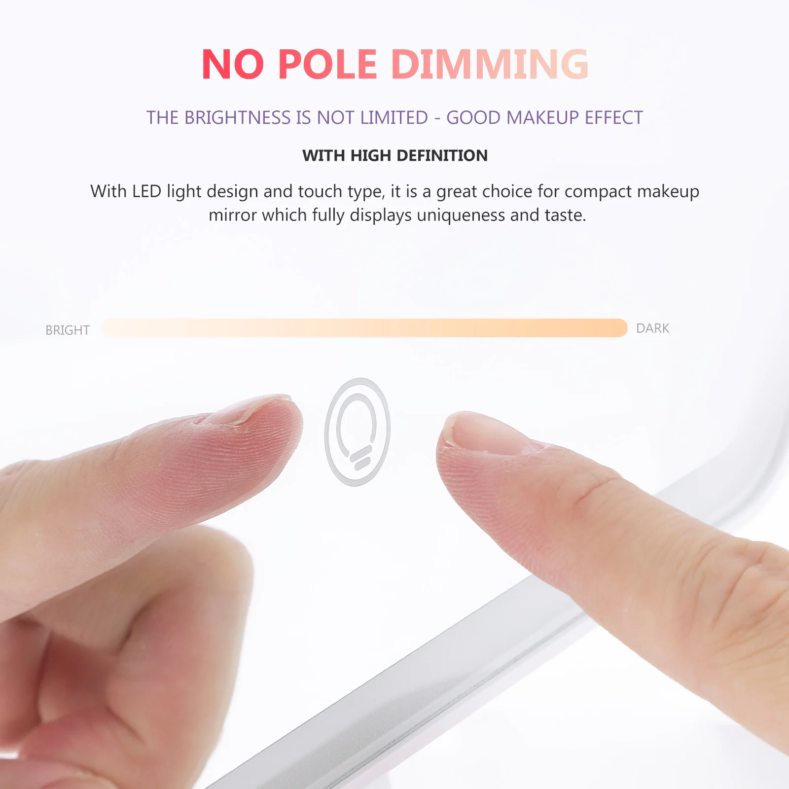

1set 1Set Foldable Led Makeup Touching Mirror For Women Bedroom Vanity Usb Chargeable Desktop Beauty Mirror Household Decorative