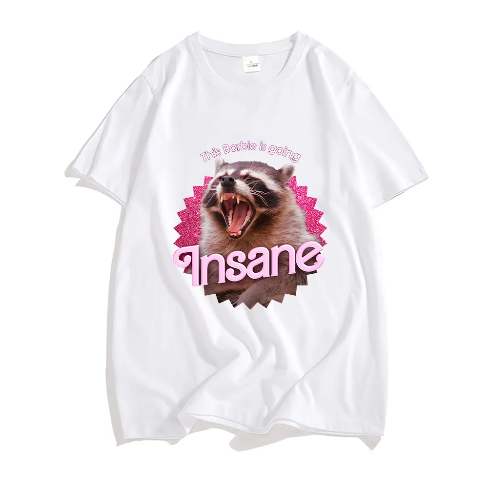 Camiseta de algodón rosa fuerte de Death Destroyer Barbenheimer, ropa de calle Popular, camisetas geniales de verano, Top transpirable de verano