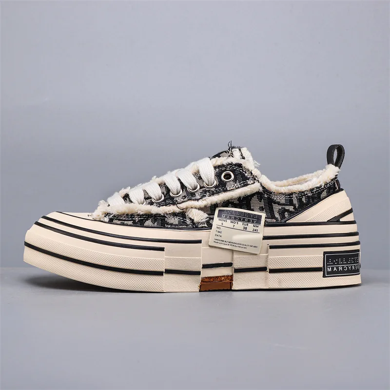 

Couple Fashion Board Shoes Beggar Shoes Men's and Women's Casual Thick Bottom Canvas Shoes