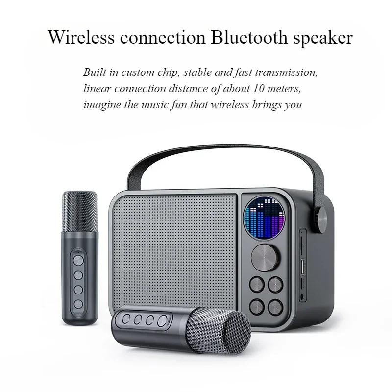 YS-302 Intelligent Bluetooth Mini Wireless Karaoke Mini Speaker Portable Outdoor Car Home Speaker