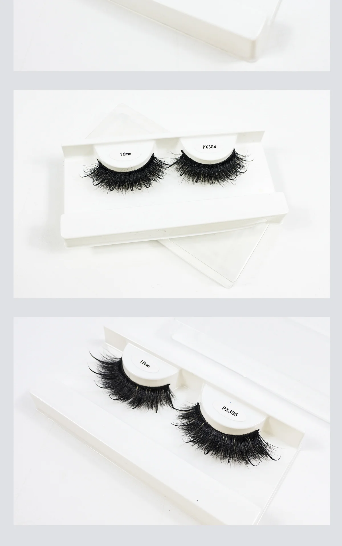 Neue nasse flauschige Nerz Wimpern mit Spikes Make-up Anbieter 16mm 18mm 25mm Volumen lang natürlichen Look Nerz Wimpern Großhandel – Detail 10