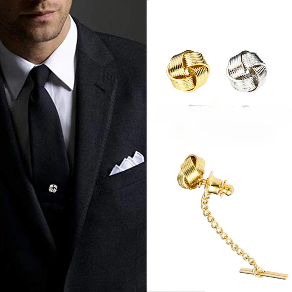 Metal Tie Pin Collar Pins Handmade Ball Men\'s Party Wedding  Fashion Necktie Brooches Classic High Quality Exquisite Gifts