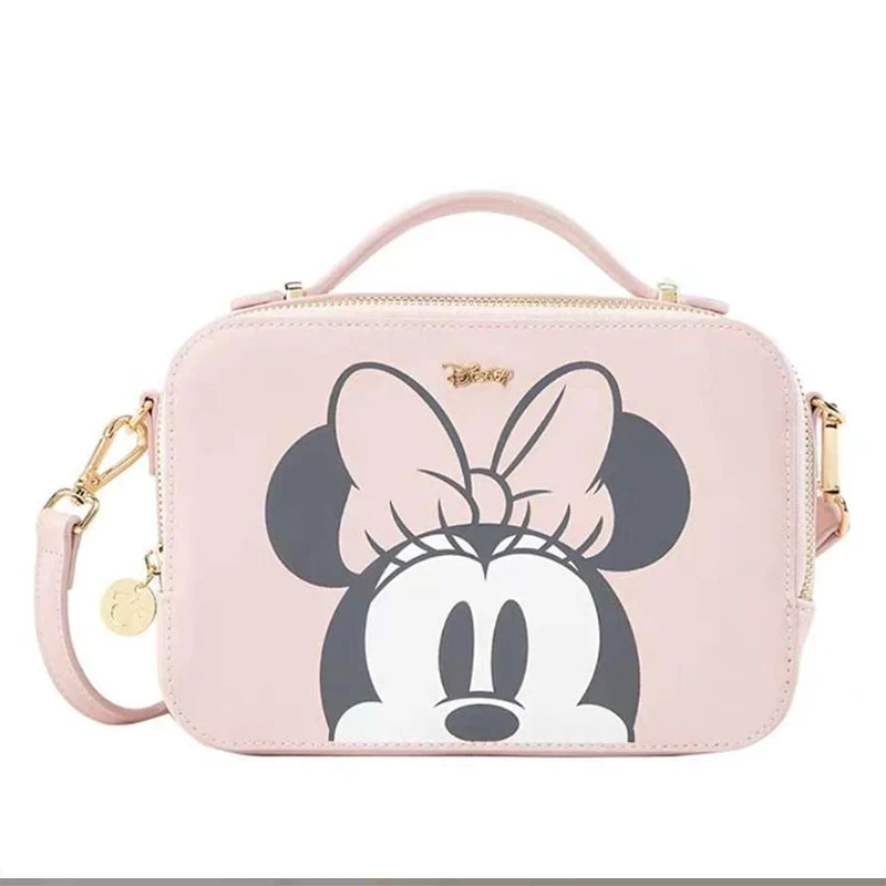 Disney Minnie Mickey Mouse Tas Bahu Kamera Wanita Tas Kurir Lucu Kartun Tas Tangan Fashion Bahu Tas Tangan Persegi