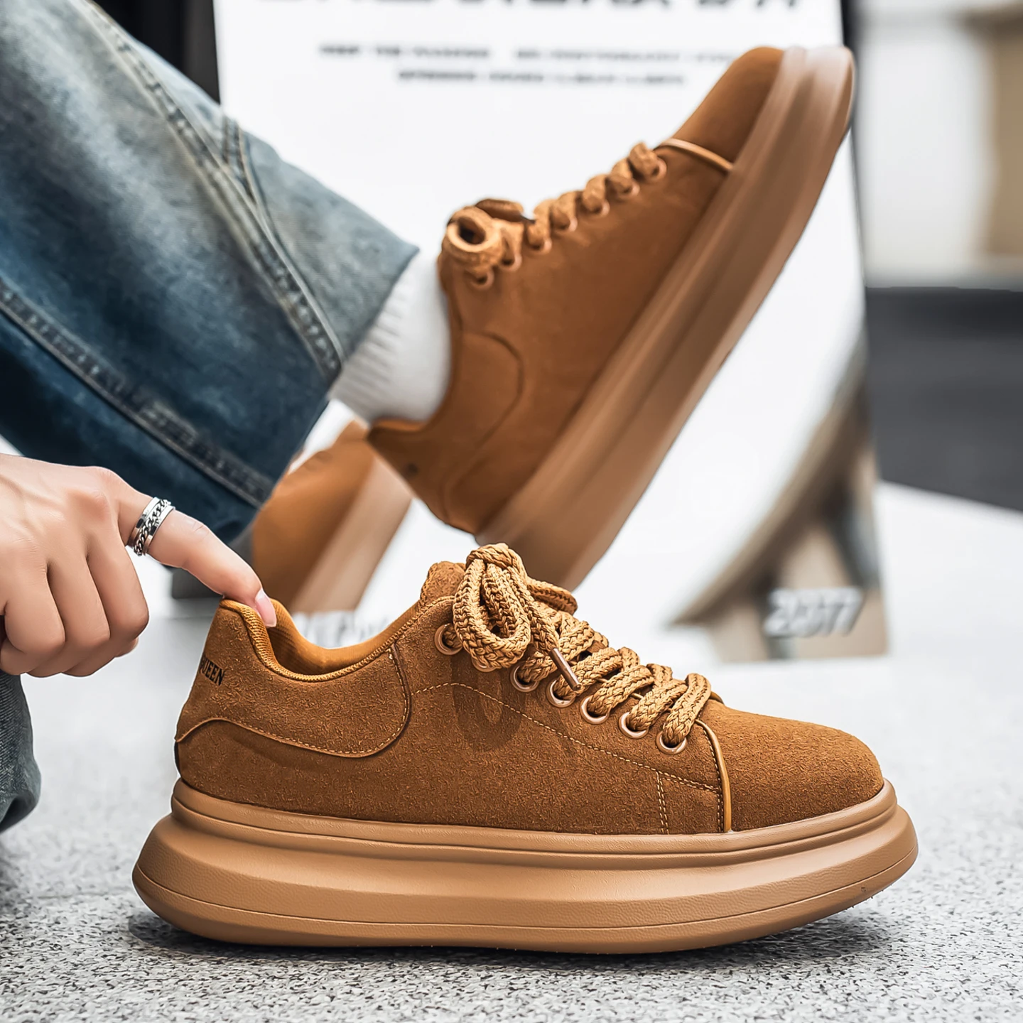 

Autumn Arrival Men's Shoes - Korean-Style Versatile Comfortable Casual Sneakers, Thick-Soled Dad Shoes, Elevator Platform Shoes