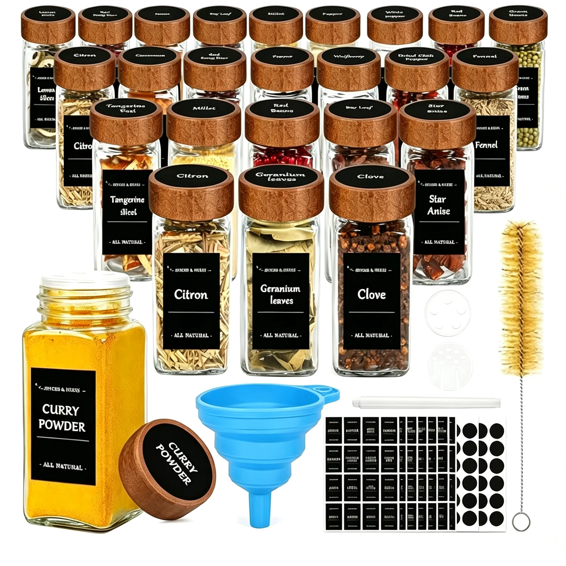 12/24 set 4oz square bamboo an - Kitchen Glass Baking Set review and price