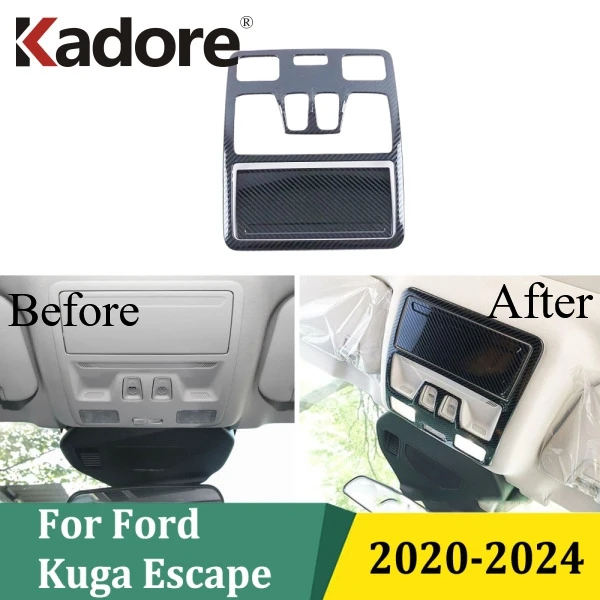

For Ford Kuga Escape 2020 2021 2022 2023 2024 Roof Front Reading Light Lamp Cover Trim Frame Sticker Interior Accessories