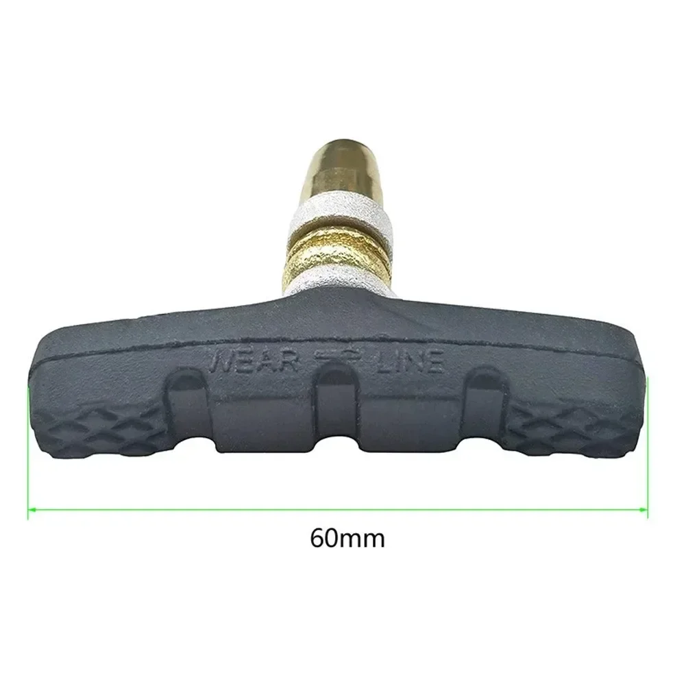 Improved Braking Efficiency with Grooved Rubber Brake Pads for 60mm Mountain Folding Small Wheel Bicycle V Brake