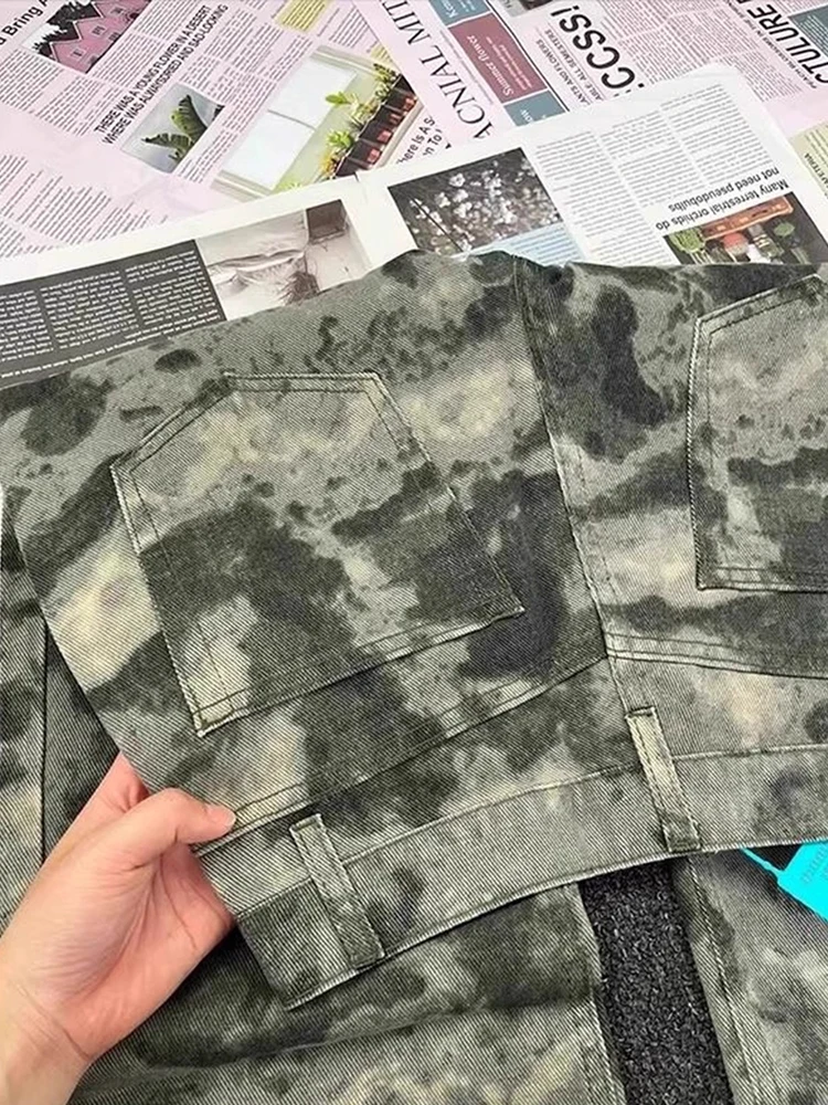 جينز رجالي أمريكي عصري بخصر مرتفع وساق مستقيمة، بنطلون طويل واسع الساق مقاوم للبلى بتصميم شبابي أنيق