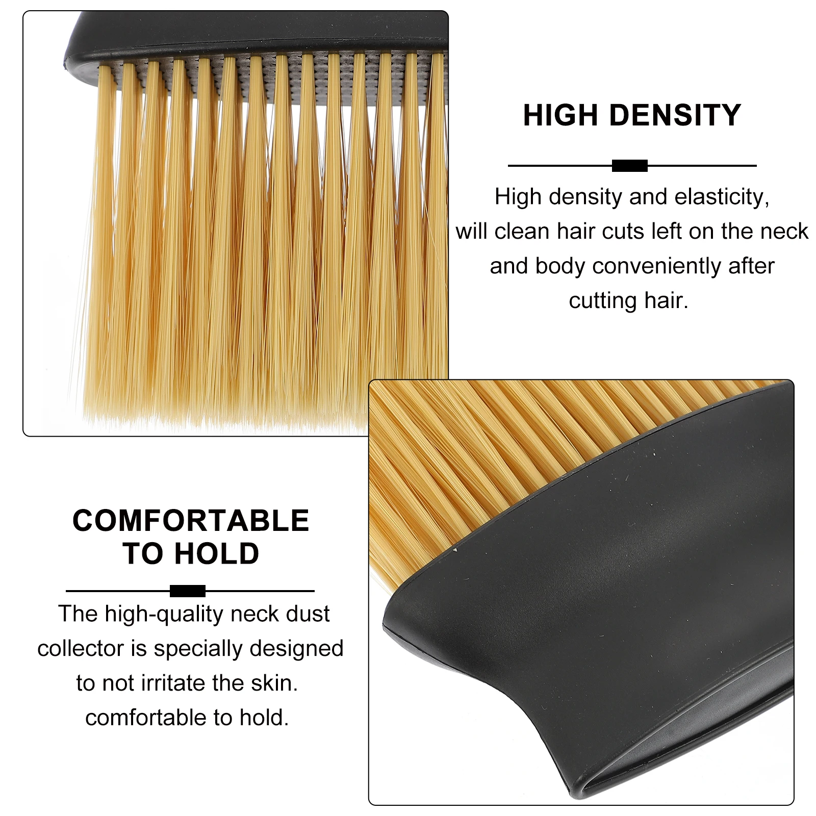 

2pcs Hair Cleaning Brush High-Density Elastic Skin-Friendly Hairdressing Tool Lightweight Portable Broken Hair Removal Sweeping