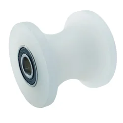 1pc 60 round tube 304 pulley bearing roller nylon U track wheel polypropylene PP material fixed pulley cable line hanging wheel