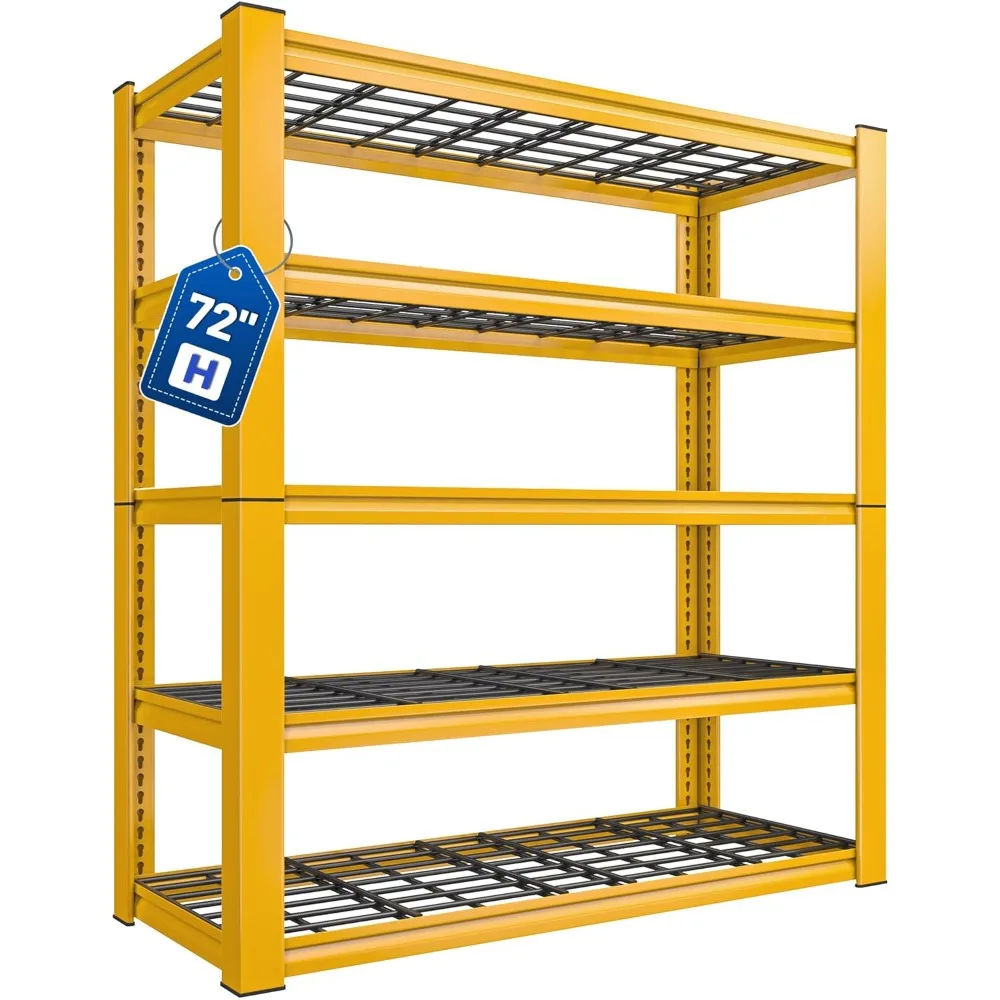

72''H Garage Shelving 3010 LBS Storage Shelves Adjustable Metal Shelving 5 Tier Metal Shelves for Storage, Customized