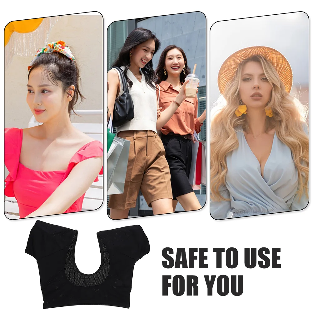 Underarm Sweat Vest Reusable Underarm Sweat-absorbent Cotton Pads Vest for Arms Washable Women Proof Undershirts Blouses