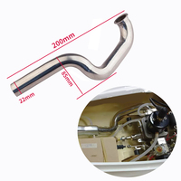 200mm TFL Stainless Steel Exhaust Pipe Front Bend Pipe 26-35cc Engine Haijingang 113 Gasoline Boat Special