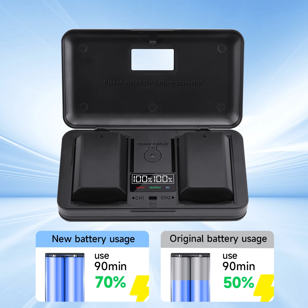 NP-FZ100 NP FZ100 NPFZ100 Battery charger Multifunctional storage box charger for Sony Alpha 9R A9R 9S A9S A7RIII A7R3 7RM3 A7m3