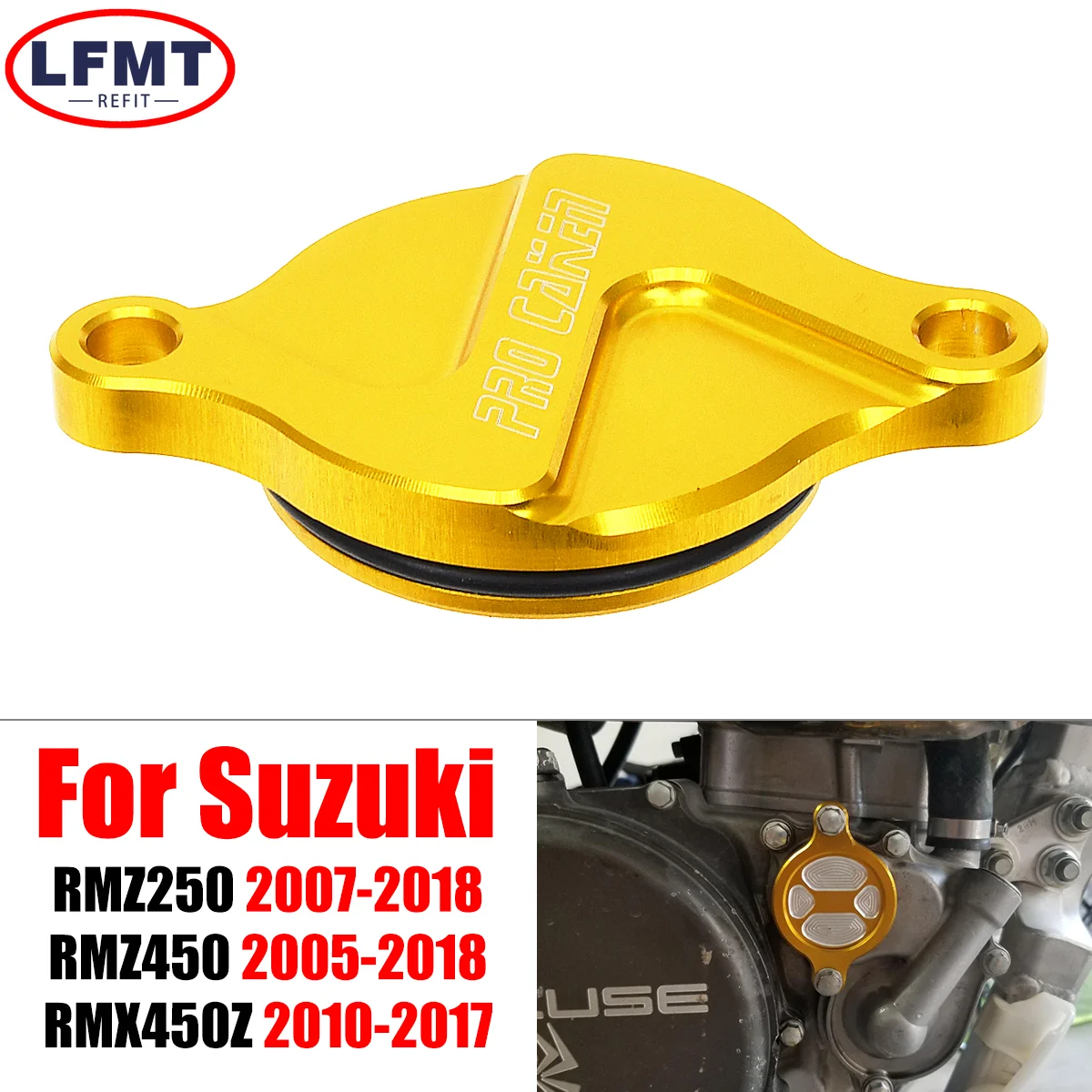 

Dirt bike parts CNC Oil Filter Cap Cover For Suzuki RMZ250 2007 2008 2009 2010 2016 2017 2018 RMZ450 2005-2018 RMX450Z 2010-2017