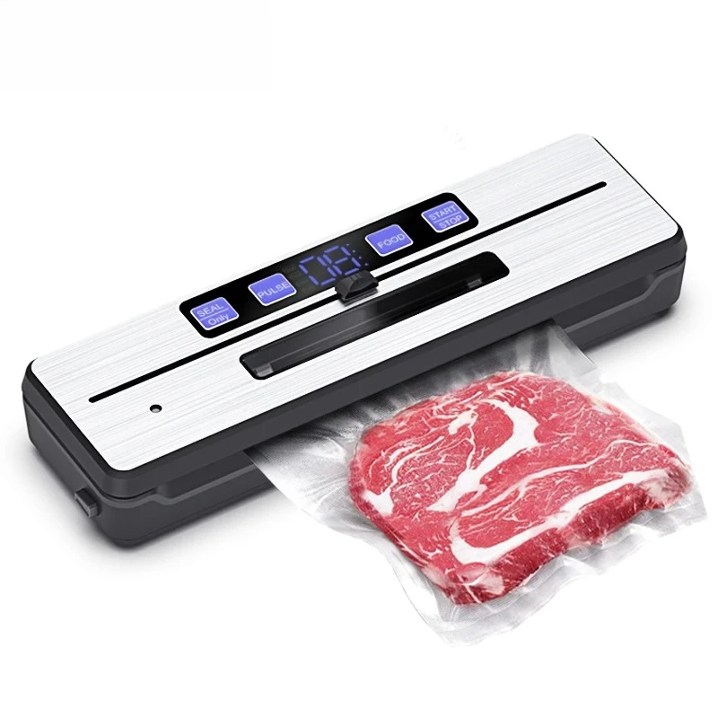 

Домашний вакуумный упаковщик с двойным насосом и двойной системой запечатывания, встроенным резаком для пакетов, автоматический упаковщик продуктов с внешней вакуумной системой