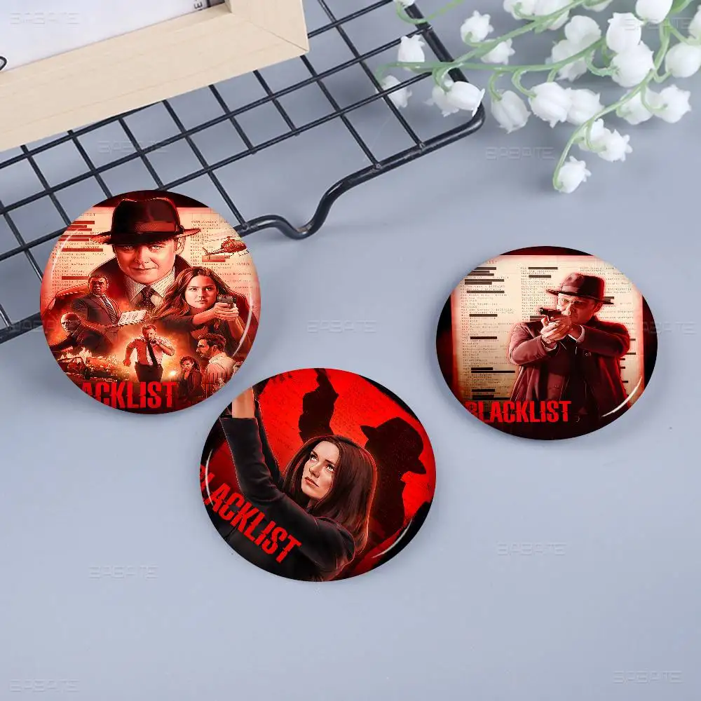 

TV The Blacklist Cartoon Brooches Anime Badge Round Handmade Brooch Lapel Pins Jewelry For Backpack Clothes Gifts
