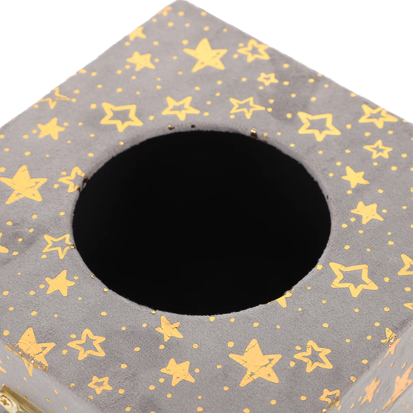 

Square Tissue Box Cover Luxurious Lint Material Large Capacity Stable Construction Tabletop Office Bathroom Tissue Holder